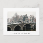 Kanaal in Amsterdam in de winter Briefkaart (Voorkant)