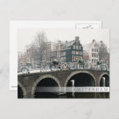 Kanaal in Amsterdam in de winter Briefkaart (Voorkant / Achterkant)