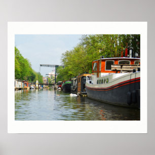 Kanaal in Amsterdam Poster