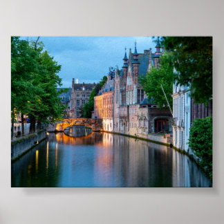 Kanaal in Brugge Poster