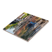 Kanaal in de ochtend tegeltje (Zijkant)