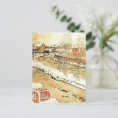 Kanaal in de sneeuw briefkaart (Staand voorkant)