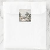 Kanaal in Den Haag, 1868 Vierkante Sticker (Tas)