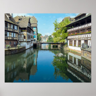 kanaal in Straatsburg Frankrijk Poster