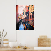 Kanaal in Venetië Poster (Keuken)