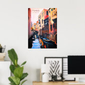 Kanaal in Venetië Poster (Thuiskantoor)