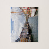 Kanaal met boten | Kopenhagen Legpuzzel (Verticaal)