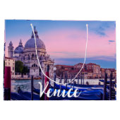 Kanaal met gondels en kerk in Venetië Groot Cadeauzakje (Achterkant)
