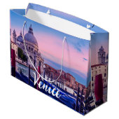 Kanaal met gondels en kerk in Venetië Groot Cadeauzakje (Achterkant Gekanteld)