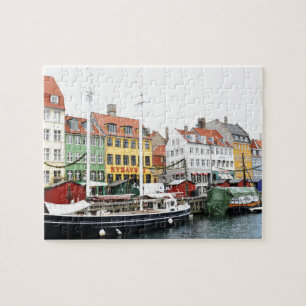 Kanaal Nyhavn in Kopenhagen, Denemarken Legpuzzel