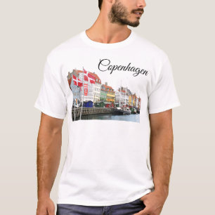 Kanaal Nyhavn in Kopenhagen, Denemarken T-shirt