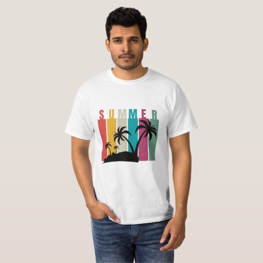 Kanaal retro strand vibes met onze Summer Beach T-shirt (Voorkant volledig)