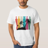 Kanaal retro strand vibes met onze Summer Beach T-shirt (Voorkant)