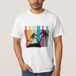 Kanaal retro strand vibes met onze Summer Beach T-shirt