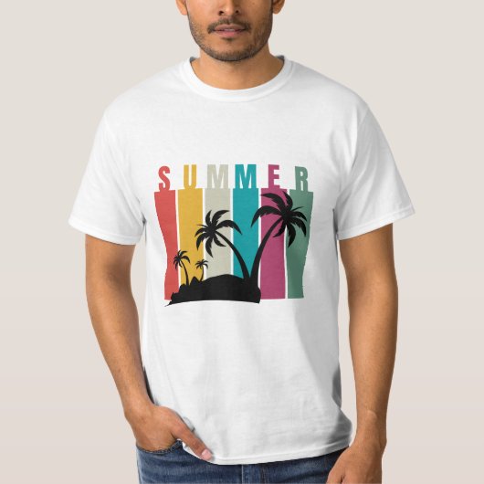 Kanaal retro strand vibes met onze Summer Beach T-shirt (Voorkant)