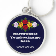 Kanaal rozen gepersonaliseerde keyring