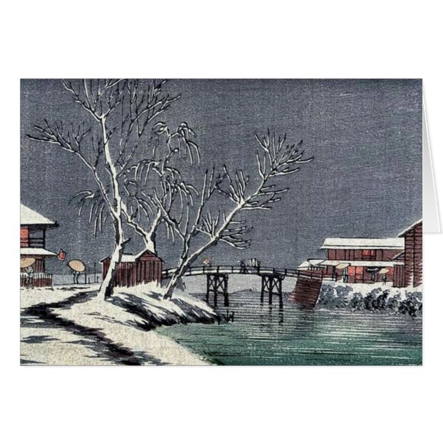 Kanaal van sneeuw in Ukiyoe (Voorkant Horizontaal)