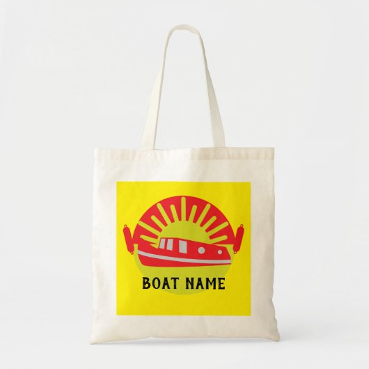 Kanaalboot met Narrowboot Lef Doormat Tote Bag (Voorkant)