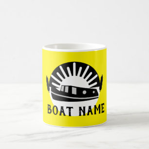 Kanaalboot met Narrowboot Lef Doormat Travel Mug Koffiemok