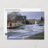 Kanaalboten in de winter briefkaart (Voorkant / Achterkant)