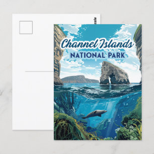 Kanaaleilanden Nationaal Park Californië Oceaan Briefkaart
