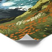 Kanaaleilanden Nationaal Park Illustratie Reizen Poster (Hoek)