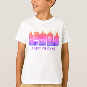 Kanaalhuis Row Amsterdam Holland Nederlands reizen T-shirt