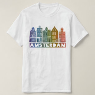 Kanaalhuis Row Amsterdam Holland Nederlandse regen T-shirt