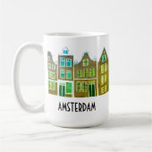 Kanaalwoningen Row Amsterdam Holland Nederlands Re Koffiemok (Links)