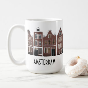 Kanaalwoningen Row Amsterdam Holland Nederlands Re Koffiemok