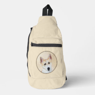 Kanaänhond Schilderij Mooie Originele Huisdierhond Sling Bag