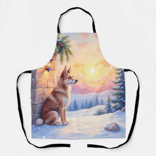 Kanaänhond Woestijn Steen Winter Kerst Kunst Schort