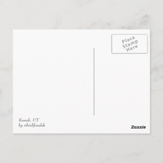 Kanab Briefkaart (Achterkant)