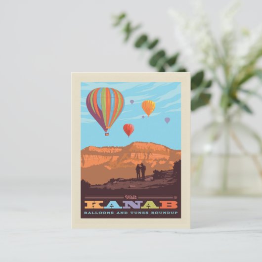 Kanab, Utah | Ballonnen en tunes Roundup Briefkaart (Staand voorkant)