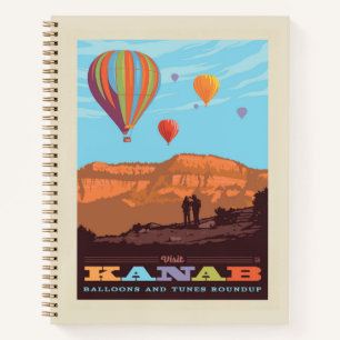 Kanab, Utah   Ballonnen en tunes Roundup Notitieboek