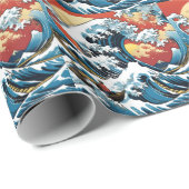 Kanagawa Japans De grote golf Cadeaupapier (Rol Hoek)