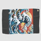 Kanagawa Japans De grote golf Golfhanddoek (Horizontaal)