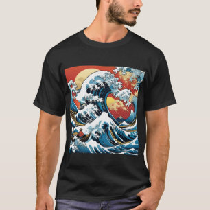 Kanagawa Japans De grote golf T-shirt