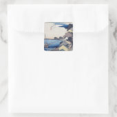 Kanagawa: Uitzicht van de Ridge Vierkante Sticker (Tas)