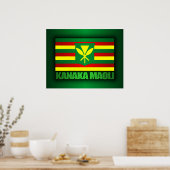 Kanaka Maoli Flag Poster (Keuken)