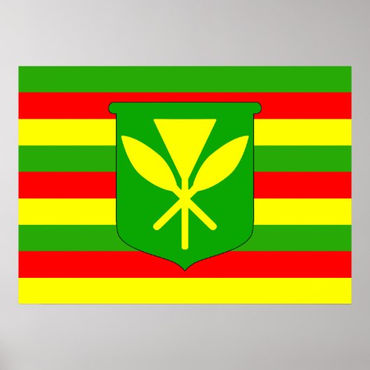Kanaka Maoli Flag Poster (Voorkant)