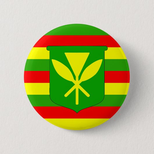 Kanaka Maoli Flag Ronde Button 5,7 Cm (Voorkant)