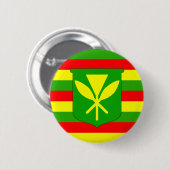 Kanaka Maoli Flag Ronde Button 5,7 Cm (Voorkant /achterkant)