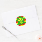 Kanaka Maoli Flag Ronde Sticker (Envelop)