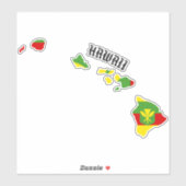 KANAKA MAOLI HAWAII-EILANDEN STICKER (Vel)