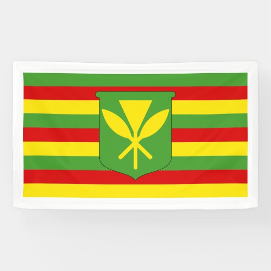 Kanaka Maoli - Hawaii Independence Flag Spandoek (Horizontaal)