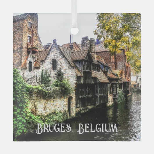 Kanalen Brugge Glas Ornament (Voorkant)