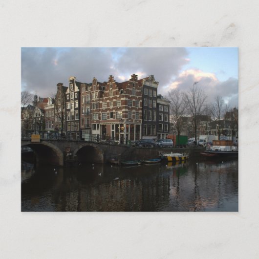 Kanalen in Amsterdam Briefkaart (Voorkant)