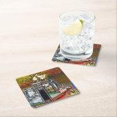 KANALEN VIERKANTE KARTONNEN ONDERZETTER (Insitu)