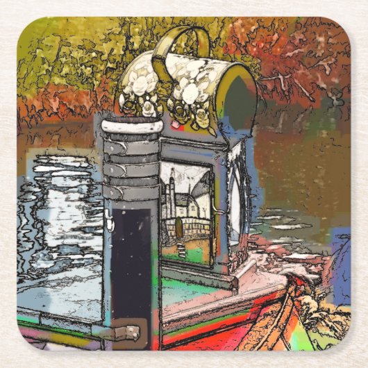 KANALEN VIERKANTE KARTONNEN ONDERZETTER (Voorkant)